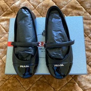 Girls Prada Mary Jane ballet flats